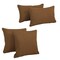 Blazing Needles Indoor/Outdoor Spun Polyester Throw Pillows (Set of 4) - Mocha